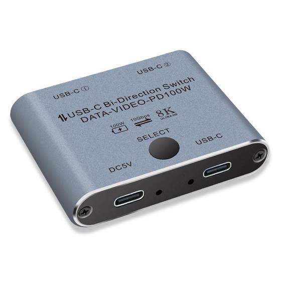 Type Switcher Type-C3.1 양방향 USBC Thunderbolt 4 스위처 두 개 중 하나의 무손실 플러그 앤 플레이 노트북 호스트 2에서 하나의 키 스위치 하나만 있습니다. Type Switcher Type-C3.1 양방향 USBC Thunderbolt 4 스위처 두 개 중 하나의 무손실 플러그 앤 플레이 노트북 호스트 2에서 하나의 키 스위치 하나만 있습니다.