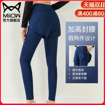 Catman fitness pants with high waist and hips summer vacation two yoga trousers running outdoors fast-drying pants