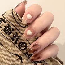 Wearing nail autumn and winter manicure patches high-end soft nails 2021 new mid-length stickers manicure fashion high-end