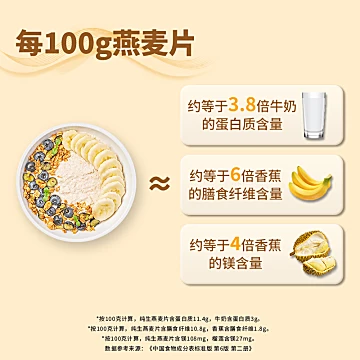 金味纯生燕麦片谷物粗粮无添加代餐1000g[5元优惠券]-寻折猪