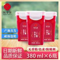 Tao Fengyuan Low temperature freshly squeezed chilled bayberry juice 380ml*6 bottles full box summer iced net red fruit juice drink