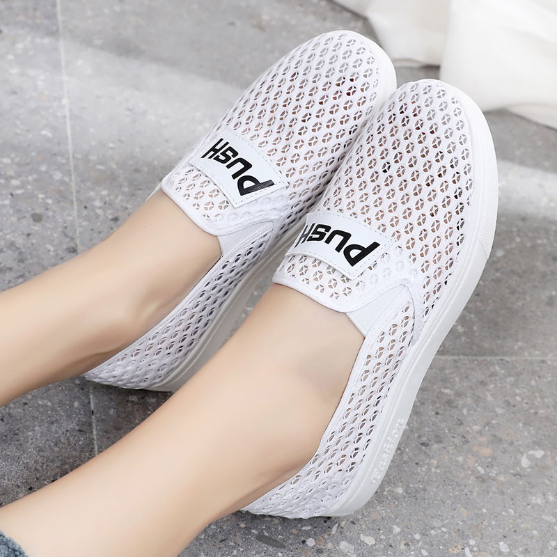 2021 summer hollow mesh shoes female student shoes old Beijing cloth shoes women's shoes Korean version mesh mesh breathable casual shoes