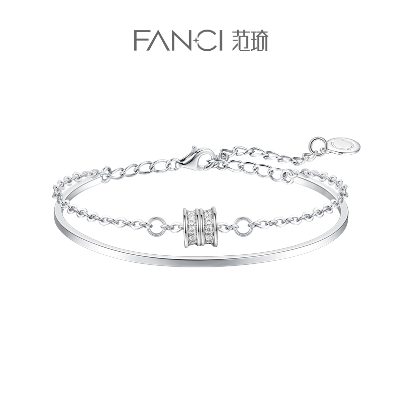 Fanci Fan Qi silver decoration (small brute waist series) Double-layer bracelet bracelet bracelet female silver bracelet female little crowdgirl-Taobao