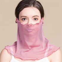 Japan 100 Hitch Real Silk Mask Sleeve Head Scarf female fashion Pure color sunscreen Breathable Thin FACE HOOD NECK COVER SMALL SILK SCARVES