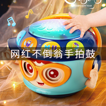 Children not tumblers clapping a drum puzzle early to teach 0-1-year-old baby music clapping drums for 3-6 months baby toy