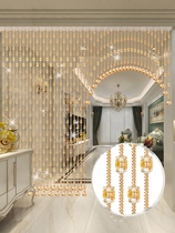 Crystal curtain partition household living room bathroom porch partition screen hanging curtain stop saber-free bead curtain curtain