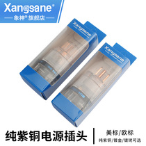 XANGSANE like God pure copper gold-plated US standard power cord plug plug in tail fever power amplifier power head