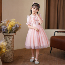 Girl thin dress spring summer super fairy-peng-pengy princess dazzling flash-wave stage performance fairy skirt