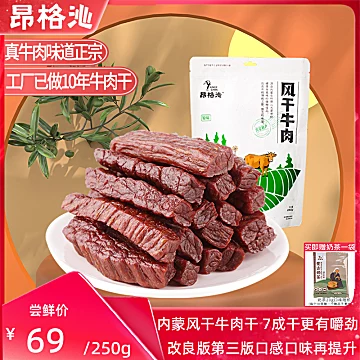 昂格沁科尔沁风干牛肉干250g[20元优惠券]-寻折猪