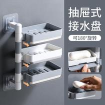 Soap Case Free of perforated Bathroom Wall-mounted Soap Case Double Toilet Monolayer Leachate Triple rotary shelve