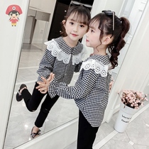 Sweatshirt for a large child long sleeve doll with blouse girl collar 2021 Korean version shirt with bottom spring and autumn shirt