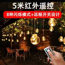 Small bulb string lights red light light full star bedroom layout curtain dorm room decorated star light