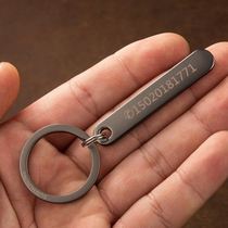 Keychain mobile phone number multiple custom engraving anti-loss number tab tab number button parts creative personality car chain