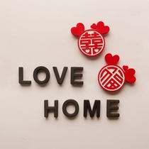 Wedding English letter set of solid forword fridge with festive creative resin magnetic sticker cartoon cute decoration