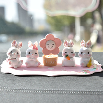 High-end car swing piece rabbit cute paparazzi car goddess internet red car decoration plant central control swing piece