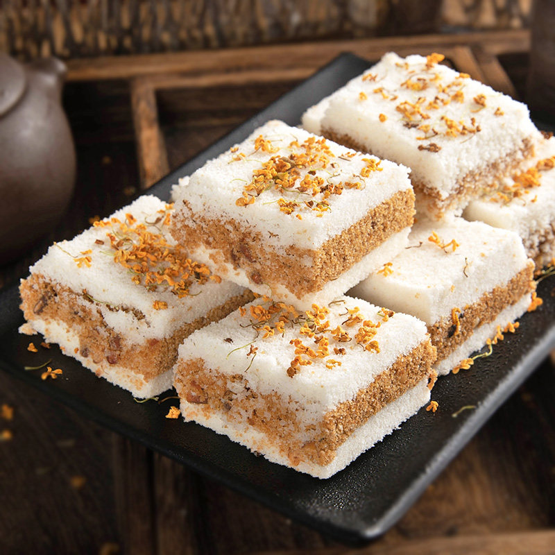 南方特产桂花糕蒸米糕传统手工软糯糕点早餐甜点午茶点心零食小吃