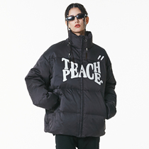 TEACH PEACE tide card basic logo letter downwear TPC romantic center coupleins coat winter