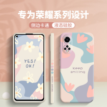 genlv glory 50 mobile phone shell suitable for Huawei 50pro womens section 50se New products Liquid Silicone Flowers Open Tuber All Bag Mens Wave Personality Creativity Brief Soft Net Red Ins wind anti-fall