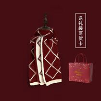 Christmas gift double-sided cashmere plaid scarf girls winter warm scarf birthday gift for girlfriend girlfriends