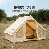 Sunnyfeel mountain leaf inflatable tent outdoor portable thickened cotton camping rainproof exquisite camping equipment