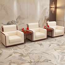 VIP Reception Conference Talks Sofa Business Guest Area Single Sofa Single Sofa REAL LEATHER GOVERNMENT TEA TABLE COMBINATION