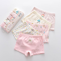 2022 new chacha worm 5-pack childrens underwear girls combed cotton soft breathable soft baby boxer pants