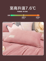 Mercury Home Spinning Milk Four Pieces of Winter Thickness Coral Velvet and Winter Double-sided Mercury