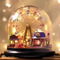 Eight-tone Box Diy Hand Toy Swing Piece Gift Children Skyscraper 7 New Years Eve Wooden Girl Birthday