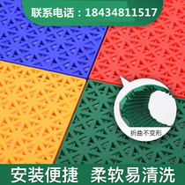 Plastic assembly basketball court outdoor floor kindergarten ground sports splicing ground mat badminton stadium suspended geoglue