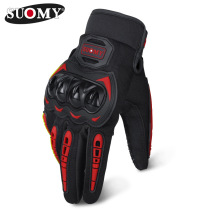 Motorcycle glove knight male full-finger protective shell anti-touch screen breathable off-road equipment four-season general riding gloves