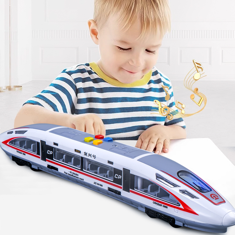 High-speed Rail Train Toy Children Revival bullet train model Harmony Number emulated electric train baby Puzzle Early-Taobao