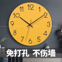 New minimalist Living room mute wall 3D Cubic clock quartz Clock quartz Clock Creative Scan Bedroom Fashion Art hanging
