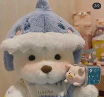 Lena Bear Shark Headgear Hat Dress Up Childrens Cute Soft Adorable Gift Matching for Handmade Variety Decorations