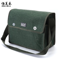 Abrasion-proof single shoulder inclined satchel with multifunctional maintenance water electrician enlarge wood tile hardware thickened kit canvas