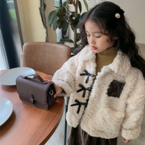 Girl Jacket 2021 Autumn Winter New Ocean Qi Tide Lamb Sweatshirt Child Baby Thickened Warm Sweater
