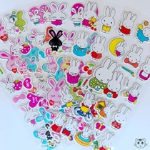 Cute little bunnies bubble stickers Cartoon Paste Children Stickup Solid Stickup to Cute Cute Little Rabbit Sticker