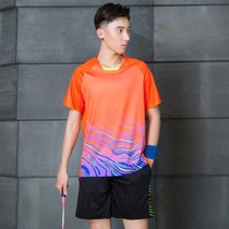 Euronex 20 new badminton suit Summer and mens round collar short sleeve speed dry jersey training match sports