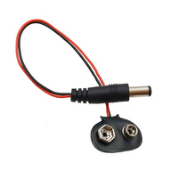 9v Battery Clasp Block Battery Box Power Cable 10cm Charging Cable DC Male Adapter Battery Holder DIY