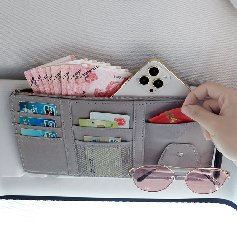 Car visor containing clamps Multi-functional vehicle in-car Glasses Clip Card Clips Cashier Bag Document Clip Containing Sleeve-Taobao