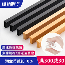 Golden one to top drawer cupboard wardrobe door pull handle modern minimalist minimalist invisible cabinet handle long handle