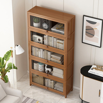 Childrens bookcase modern minimalist ground floor shelve solid wood home living room dust-proof simple bookshelf multilayer lockers