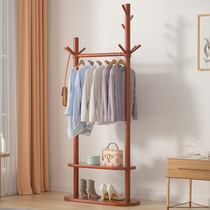 Hanger Home Ground Floor Bedroom Hanging Clothes Hanger Solid Wood Cloister Room Interior Vertical Minima Light Lavish Living Room