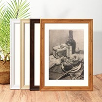 Wooden frame hangs wall a3A4 Paper frame 4k8K Oil Painting Oil Frame 12 inch 16 frame