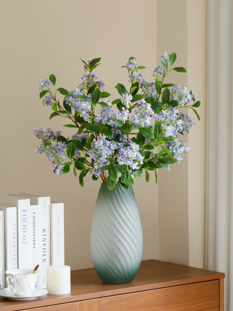 Thousand Li Xiang Flower Artificial Flower High Quality Lilac Fake Flower Bouquet Decoration Living Room Desktop Silk Flower and Flower Arrangement Decorations