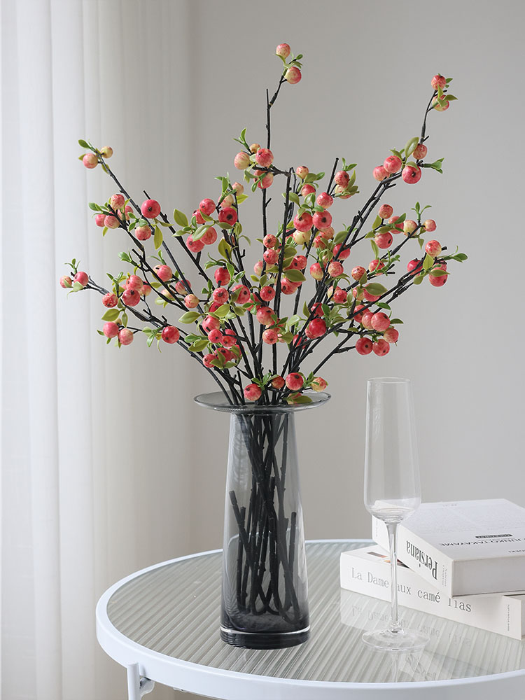 Little Apple Artificial Flower Single Stem Artificial Flower Living Room Branch Decoration Bouquet Decoration Table Flower Flower Arrangement Hallway Props