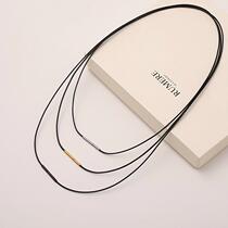 1 0mm fine necklace rope wearing small hole pendant hanging rope male and female this life year red rope black leather rope pendant rope