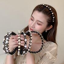 2022 new web red pearl choreography hair stirrup summer wash face pressure hair head stirrups hair card-issuing head decorated female