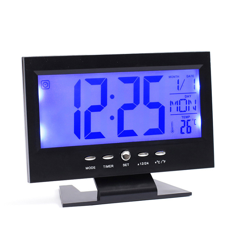 Projection time Night clock minimalist LED Clock table bedside Digital alarm clock Temperature table Student face Electronic light mute clock-Taobao