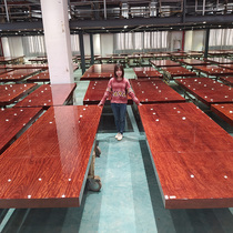 Bahua solid wood log large plate tea table tea table working Taiwan independence plate desk Okan black sandalwood walnut wood clear bin 2 m