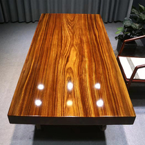 Okan Solid Wood Large Board Tea Table Log Table Painting Case Painting Case Red Wood Flowers Pear Wood Tea Table Tea Plate Whole of Qingkura New Chinese